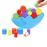 Feichao Moon Balancing Frame Baby Early Learning Toy Montessori Teaching Aids Moon Balance Colorful Early Development Wood Block Toys