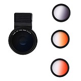 ZOMEI 4 In 1 37MM Mobile Phone Camera Filters Lens Graduated Grey Blue Orange Red Filters for iPhone 7S 6S Samsung Smartphone