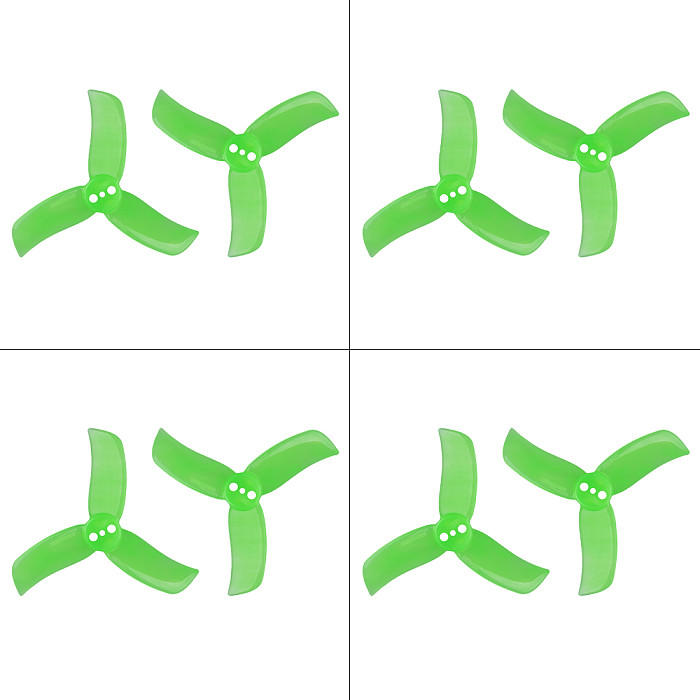 20Pairs Gemfan 2040 2.0X4.0 PC 3-blade Propeller 2 Inch Prop 3-hole Blades for 1103 1104 Motor for RC Racer Racing Drone Quadcopter