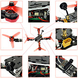 Frog 218mm 2.4G 6CH RC Racer Drone Betaflight F4 Pro V2 BLHeli-s 30A 5.8G 25/200/400mW VTX Mini 700TVL Camera FPV Quadcopter