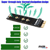 XT-XINTE NVME Adapter Card NGFF M.2 to PCI-E3.0 1x PCI Express Raiser Extension Support 2230 2242 2260 2280 M Key NGFF Converter Vertical