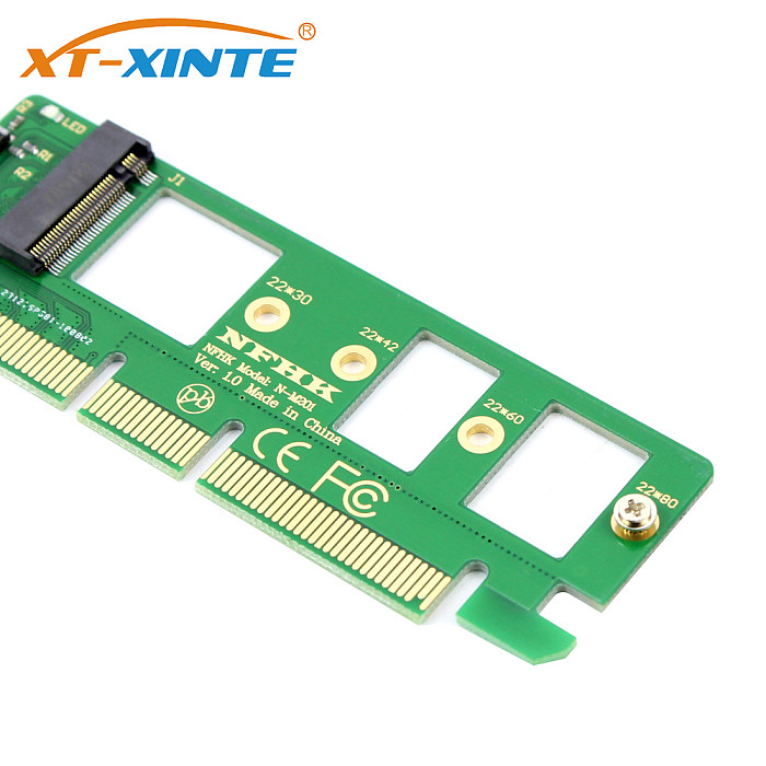 XT-XINTE NGFF M-key M.2 NVME AHCI SSD to PCI-E PCI Express 3.0 16x x4 Adapter Riser Card Converter for XP941 SM951 PM951 A110 SSD