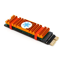 XT-XINTE NVME Adapter Card NGFF M.2 M Key to PCI-E 1x PCI Express Raiser Extension with Heatsink Vertical Support 2230 2242 2260 2280 SSD