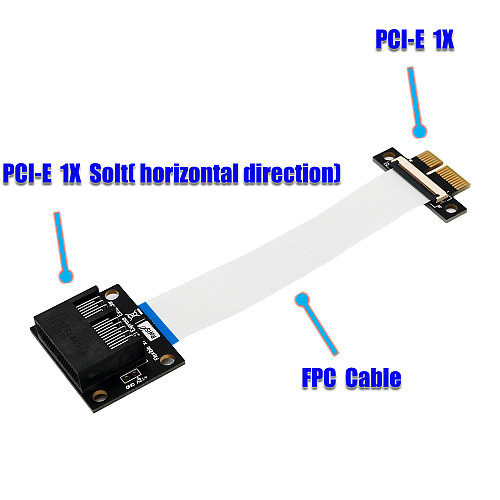 Prettyia PCI-e PCI 1x Flexible Printed Circuit Adapter 36pin Extension Cable 