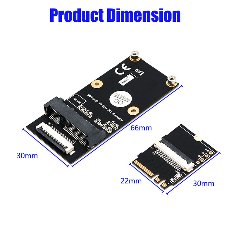 XT-XINTE M.2 NGFF Key A/E/A+E to Mini PCI-E Adapter FPC Cable WiFi Wireless Adpater Supports Half-size Full-size Mini PCI-E Network Card