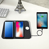 3 In 1 QI Fast Wireless Charger Stand Foldable for iPhone 8 Plus X XR XS MAX Charging Pad Dock Station for Apple Watch 1 2 3 4