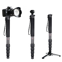 BEXNI MCS285 Professional Portable Travel Carbon Fiber SLR Camera Monopod Stand Stabilizer Tripod