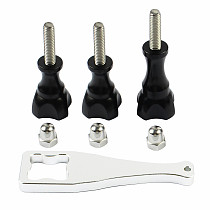 CNC Aluminum Thumb Knob Stainless Bolt Nut Screw Kit with Wrench for GoPro Hero Action Camera