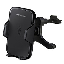 FCLUO Qi Car Wireless Fast Charger Bracket Air Outlet Bracket with Fast Charging Plug For Iphone Samsung Mobile Phone