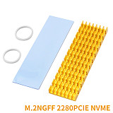 XT-XINTE Upgraded Heatsink Cooler Heat Sink Cool Fin Thermal Conductive Adhesive for M.2 NGFF 2280 PCI-E NVME SSD 70*22mm Thickness 3/6mm