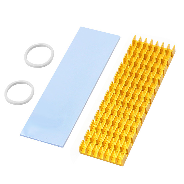 XT-XINTE Upgraded Heatsink Cooler Heat Sink Cool Fin Thermal Conductive Adhesive for M.2 NGFF 2280 PCI-E NVME SSD 70*22mm Thickness 3/6mm