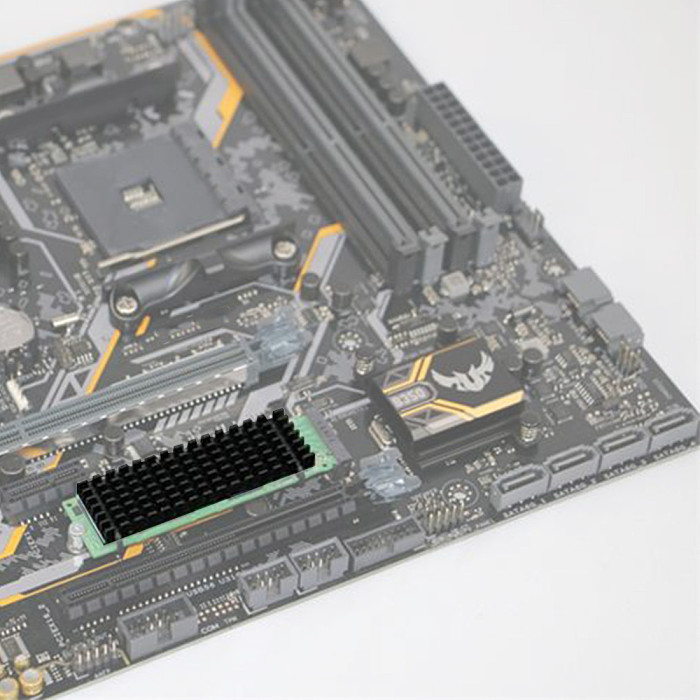 XT-XINTE Upgraded Heatsink Cooler Heat Sink Cool Fin Thermal Conductive Adhesive for M.2 NGFF 2280 PCI-E NVME SSD 70*22mm Thickness 3/6mm