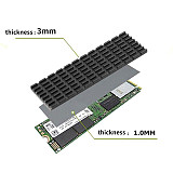 XT-XINTE Upgraded Heatsink Cooler Heat Sink Cool Fin Thermal Conductive Adhesive for M.2 NGFF 2280 PCI-E NVME SSD 70*22mm Thickness 3/6mm