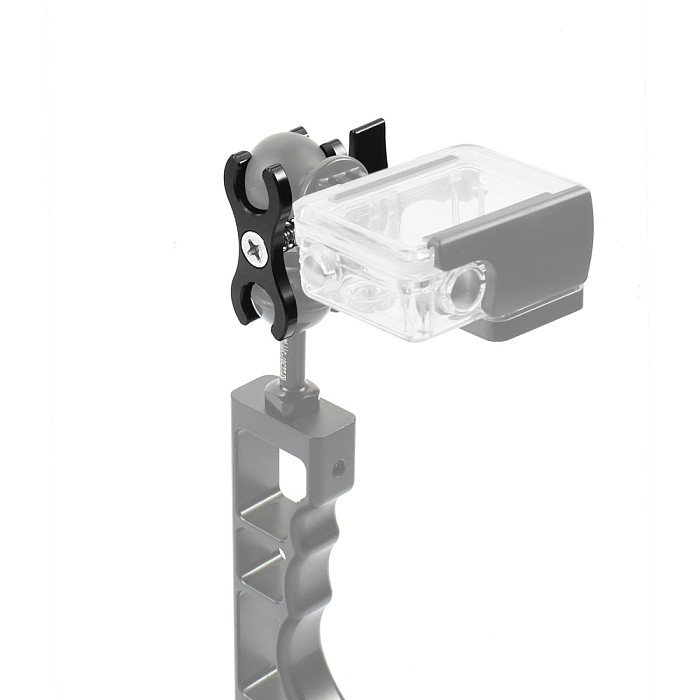 For GoPro13 BGNing CNC Aluminum 2-Hole / 3-hole Butterfly Clip Clamp Light Arm Clamp Ball Head Camera Bracket Diving Clamp