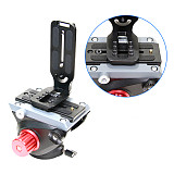 BGNING Profession Quick Release L Plate Bracket Vertical Shooting for Manfrotto Head Zhiyun Gimbal for Canon Nikon Sony Video Cameras
