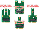 XT-XINTE NGFF M.2 to MiniPCIE Key E miniPCI-E mPCIE Slot PCIe + USB Adapter Wifi + Bluetooth Mini Adapter Card for Desktop Laptop