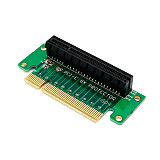 XT-XINTE PCI- Express 8x Riser Card 90-degree Left-angle Adapter Card 1U Height Computer Server PCIe socket Adapter