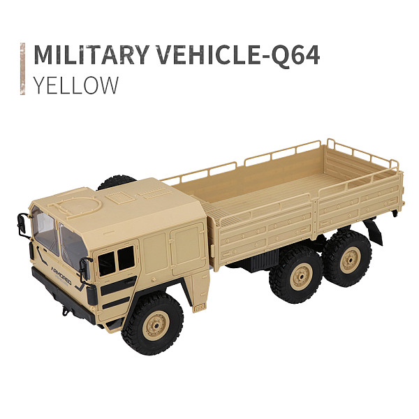JJRC Q64 1/16 2.4G 6WD RC Car Military Truck Off-road Rock Crawler RTR Toy 6 Wheels Racing Toys for Children Kids Gifts