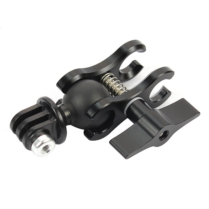 BGNING 2 in 1 Aluminum Scuba Diving Fixture Lights Arm Ball Butterfly Clip Clamp Mount + Ball Base Adapter for GoPro Hero 5/4/3 Camera