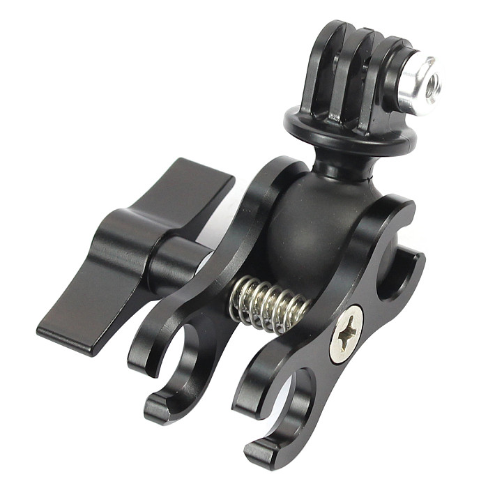 BGNING 2 in 1 Aluminum Scuba Diving Fixture Lights Arm Ball Butterfly Clip Clamp Mount + Ball Base Adapter for GoPro Hero 5/4/3 Camera