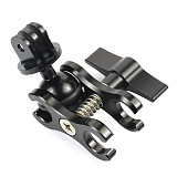 BGNING 2 in 1 Aluminum Scuba Diving Fixture Lights Arm Ball Butterfly Clip Clamp Mount + Ball Base Adapter for GoPro Hero 5/4/3 Camera