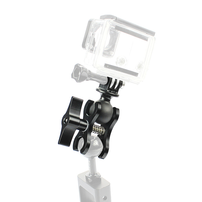 BGNING 2 in 1 Aluminum Scuba Diving Fixture Lights Arm Ball Butterfly Clip Clamp Mount + Ball Base Adapter for GoPro Hero 5/4/3 Camera