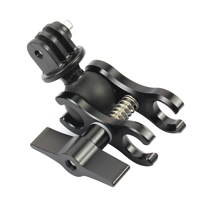 BGNING 2 in 1 Aluminum Scuba Diving Fixture Lights Arm Ball Butterfly Clip Clamp Mount + Ball Base Adapter for GoPro Hero 5/4/3 Camera