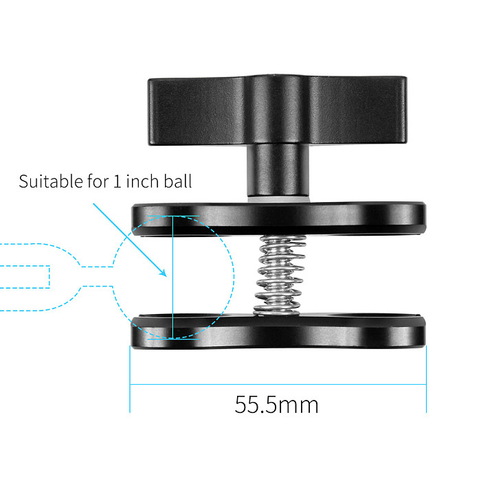BGNING Underwater Tray Handheld Stabilizer Rig Grip Housing W/ Ball Head Arms & Butterfly Clip for Action Camera Diving Flash Light LED