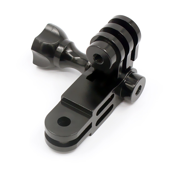 BGNING Aluminum Three-Way Pivot Arm Adjustable Mount Adapter with Screws for Hero 2 3 3+ 4 5 Session XiaoYi SJcam GitUp Action Camera