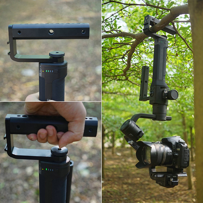 BGNING New Aluminum Alloy Handle Grips Extension Rod Holder for DJI Ronin S for Zhiyun Crane 2 Stabilizer Gimbal for Action Camera