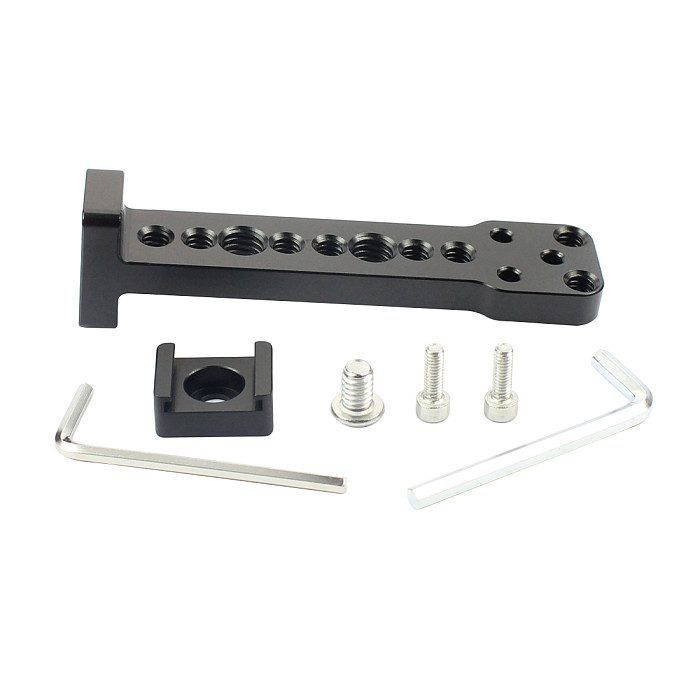 BGNING Aluminium External Extension Mounting Plate Bracket Quick Release for Mic Monitor Arm Adapter for DJI Ronin S Handheld Gimbal