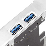 XT-XINTE USB3.0 PCI-E Expansion Card Adapter Front External 2 Port USB 3.0 Hub & Internal 19pin Header PCIE Card 4pin IDE Power Connector