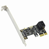 XT-XINTE PCI-E to SATA3.0 2 Port Mini Size Expansion Card PCIE to SATA III Convert Adapter Interface for SSD Boot System Riser Controller