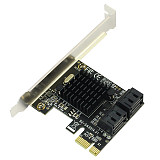 XT-XINTE 4 Ports 6Gbps PCI-E to SATA3.0 Expansion Card PCI Express 1X to SATA III Convert Adapter with Heat Sink for SSD IPFS Mining