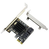 XT-XINTE 4 Ports 6Gbps PCI-E to SATA3.0 Expansion Card PCI Express 1X to SATA III Convert Adapter with Heat Sink for SSD IPFS Mining
