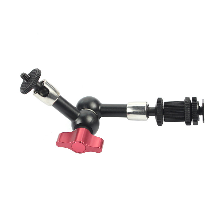 Universal Handheld Gyroscope Stabilizer Spring 5-axis Shock Absorber with 7 Inch Articulating Magic Arm Bracket 75mm Dual 1/4 Ball Head Mount For SLR Camera