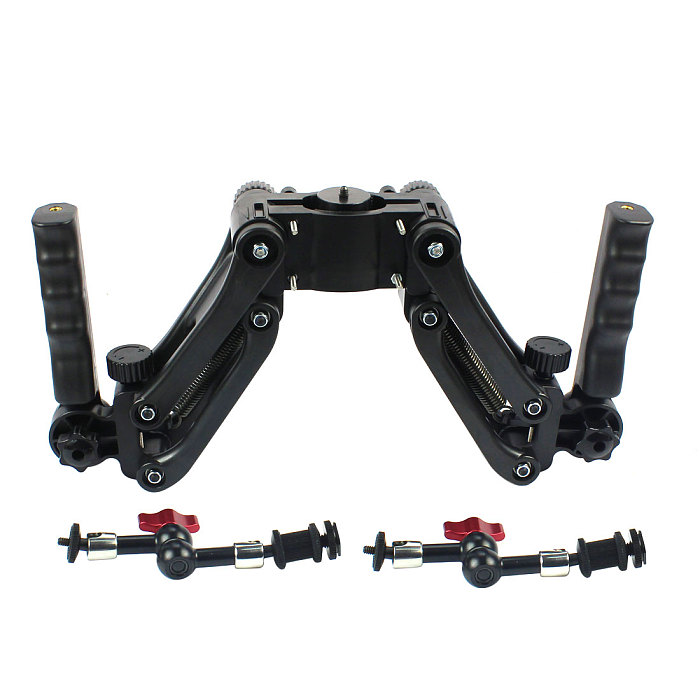 Universal Handheld Gyroscope Stabilizer Spring 5-axis Shock Absorber with 7 Inch Articulating Magic Arm Bracket For SLR Camera