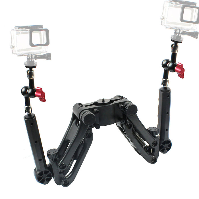Universal Handheld Gyroscope Stabilizer Spring 5-axis Shock Absorber with 7 Inch Articulating Magic Arm Bracket For SLR Camera