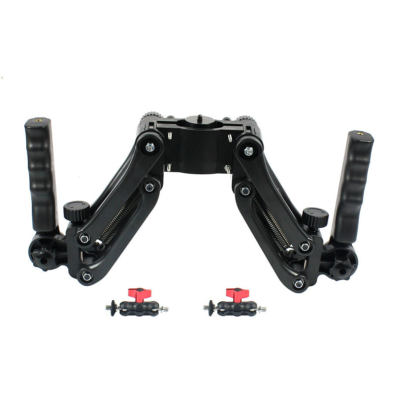 Universal Handheld Gyroscope Stabilizer Spring 5-axis Shock Absorber with 71mm Dual 1/4 Ball Head Mount For SLR Camera Micro SLR