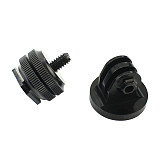 1/4 Inch Tripod Mount Screw to Flash Hot Shoe Adapter With Aluminium Tripod Mount for Sports Camera