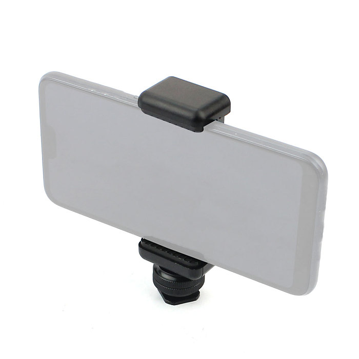 1/4 Inch Tripod Mount Screw to Flash Hot Shoe Adapter With Mobile Stand Holder Clip for Cellphone