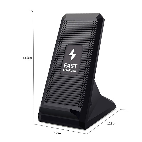 FCLUO 10W Fast Wireless Charger Qi Stand Dock Fan Cooling Wireless Charging Pad Holder for iphone 8 X XS XR for Samsung Galaxy S9 S8