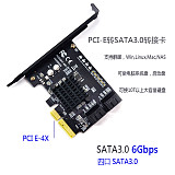 XT-XINTE Sata3.0 Expansion Card to PCI-E 4 Port 6G Riser Card 88SE9230 Extended IPFS Hard Disk RAID Card