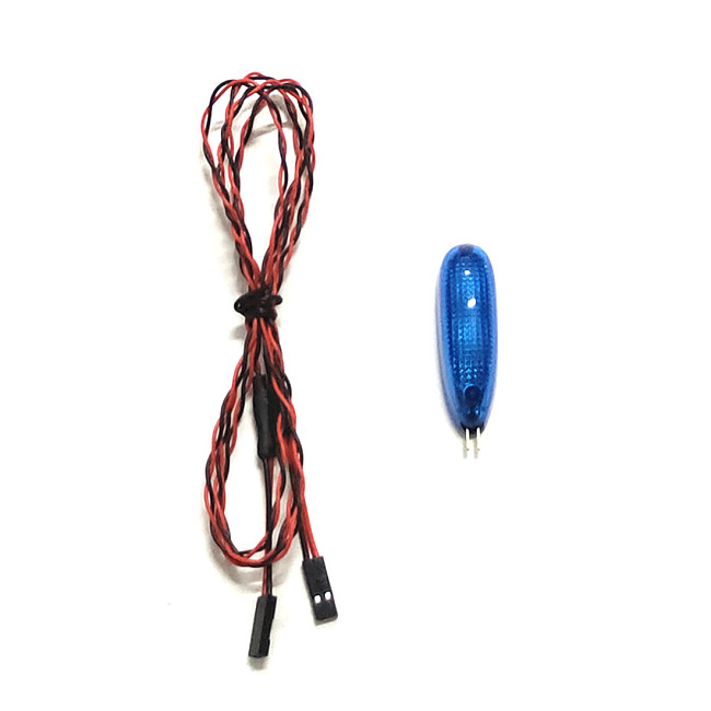 ZMR Simulation Navigation Lamp Lights with 1m Wire Line Ducted LED Light Blue/Red/White/Green for RC Fixed wing Aircraft Drone
