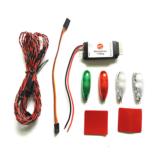 ZMR Simulation Navigation Lamp Lights 2S-3S Voltage Ducted LED Light for RC Fixed wing Aircraft Drone