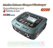SKYRC Q200 1 to 4 Intelligent Charger/Discharger AC/DC Drone Balance Charger for Lipo/LiHV/Lithium-iron/Ion/NiMH/NiCD/Lead-acid battery