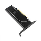 JEYI KNIGHT PCIE3.0 NVME Adapter x16 PCI-E Full Speed M.2 2280 Aluminum Sheet Thermal Conductivity Silicon Wafer Fan Cooling SSD