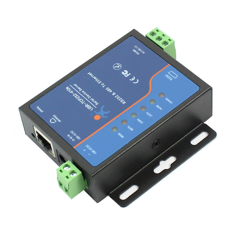 USRIOT USR-TCP232-410S Terminal Power Supply RS232 RS485 to TCP/IP Converter Serial Ethernet Serial Device Server