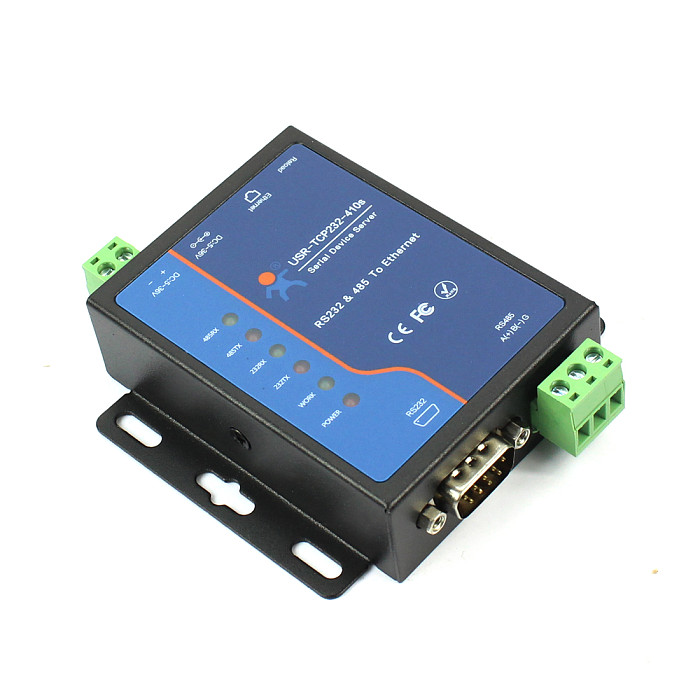 USRIOT USR-TCP232-410S Terminal Power Supply RS232 RS485 to TCP/IP Converter Serial Ethernet Serial Device Server