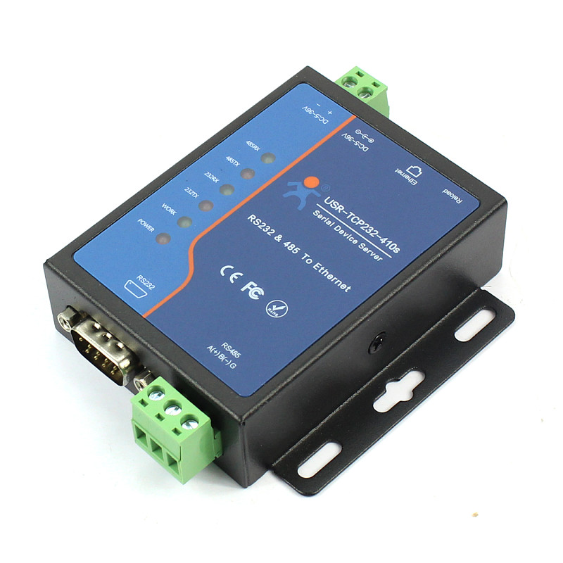 5PCS USRIOT USR-TCP232-410S Terminal Power Supply RS232 RS485 to TCP/IP Converter Serial Ethernet Serial Device Server